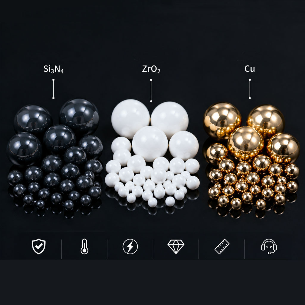 custom advanced ceramic balls Si3N4 ZrO2 and tungsten carbide OEM manufacturer