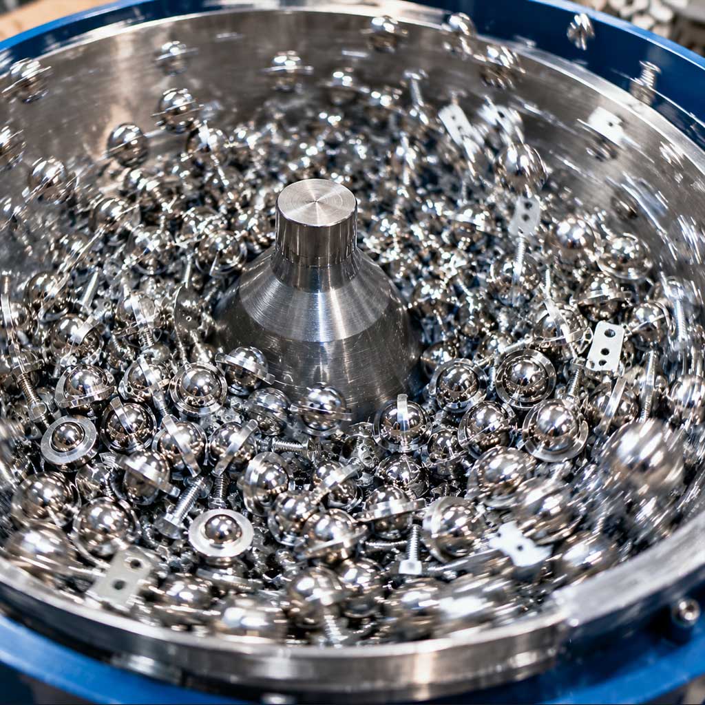 UFO saturn steel balls and diagonal media for vibratory metal finishing