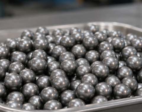 High-quality surface finish on law carbon steel balls