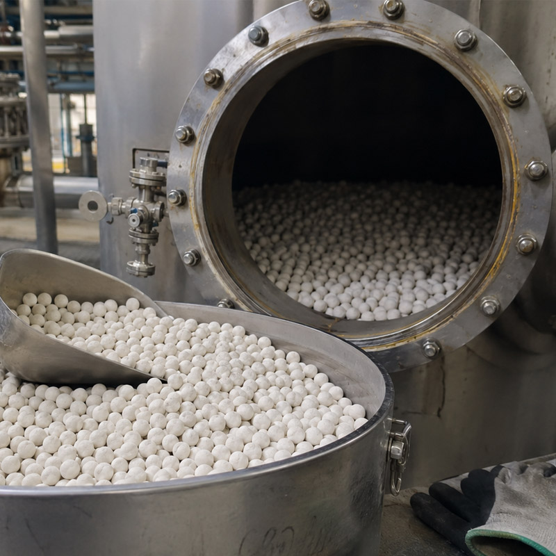Alumina ceramic balls from 3 mm to 25.4 mm laid out by size